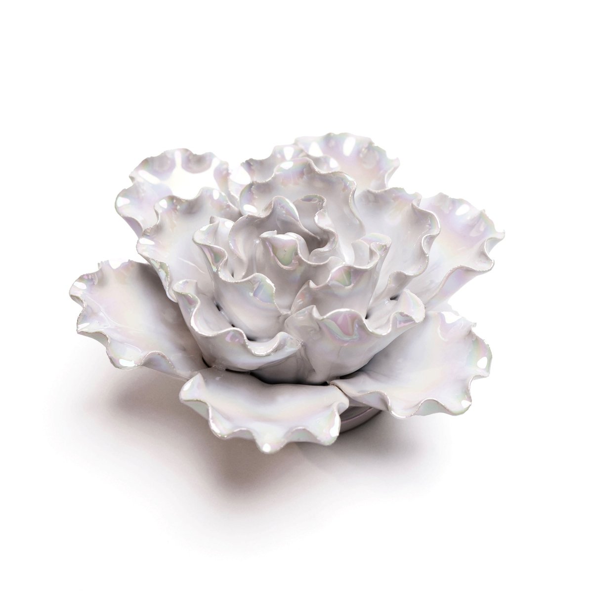 Ceramic Flowers With Keyhole For Hanging On Walls Pearl Collection - Chive Studio Canada