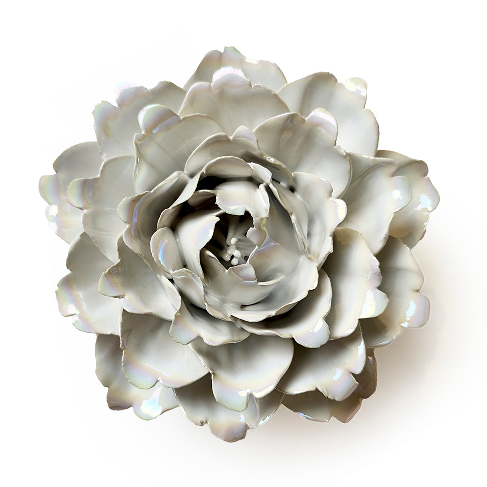 Ceramic Flowers With Keyhole For Hanging On Walls Pearl Collection - Chive Studio Canada